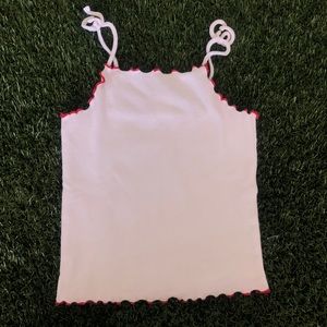 ZARA Red and White Tank Top